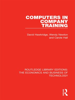cover image of Computers in Company Training